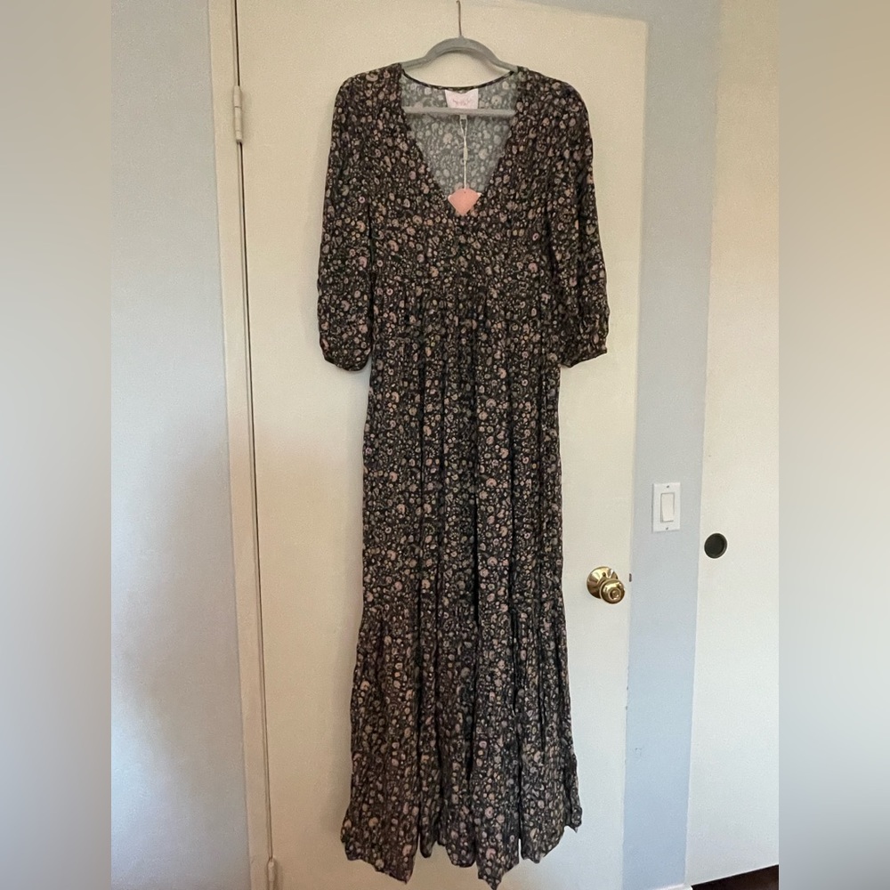 SELKIE NWT Puff Wrap Dress in “Spirit”